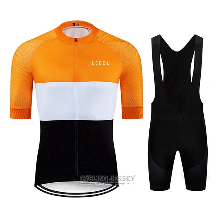 2020 Cycling Jersey Le Col Black White Yellow Short Sleeve And Bib Short